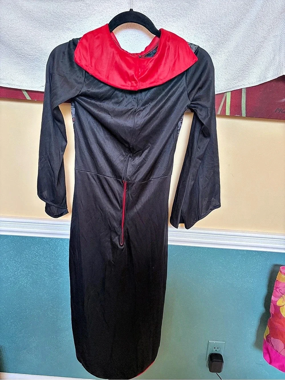 Girls skull Mini Dress in Black & Red